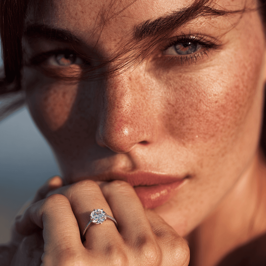 Woman applying skincare with caffeine and peppermint ingredients — Prospela